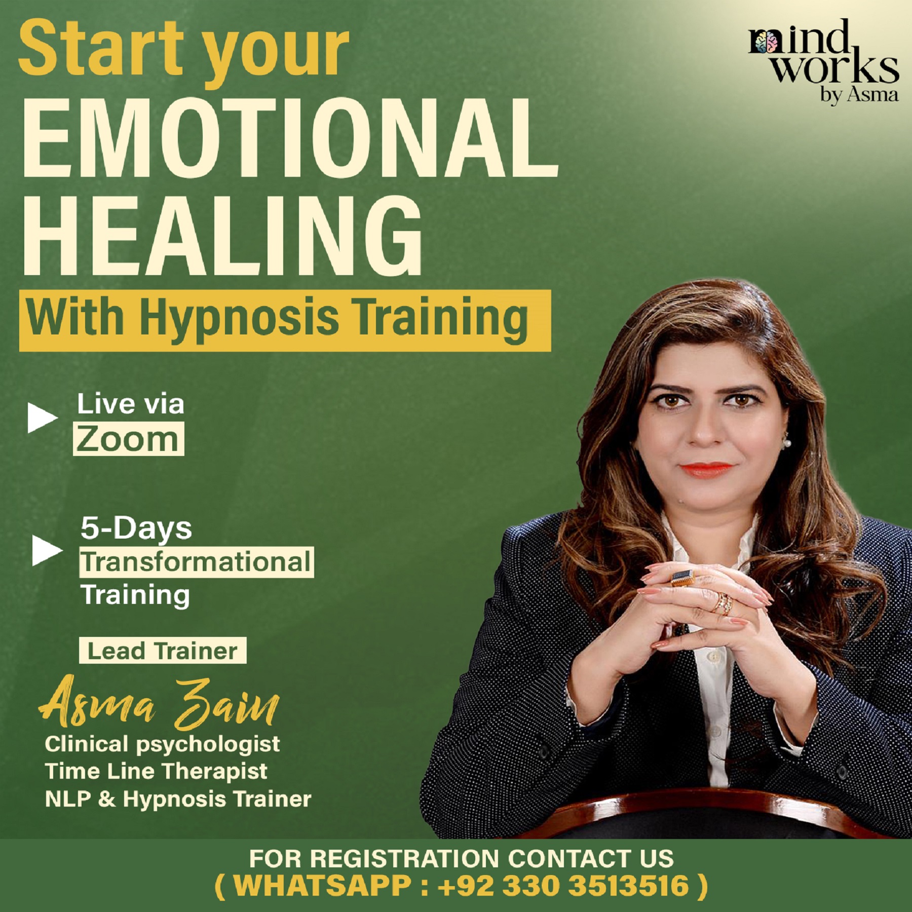 Asma Zain - Mental Health Specialist - ABNLP - NLP